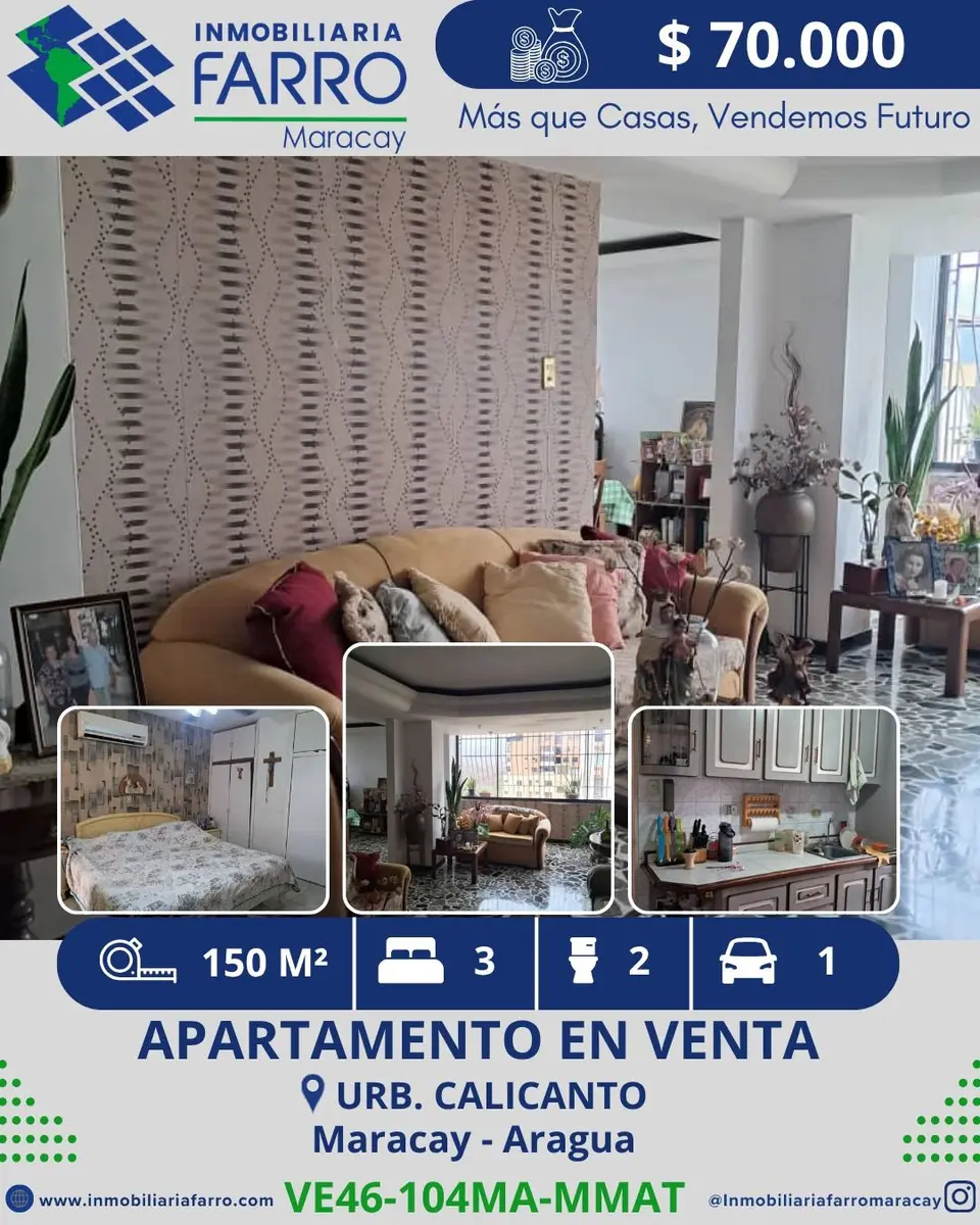 INMOBILIARIA FARRO VENDE APARTAMENTO URBANIZACIÓN CALICANTO