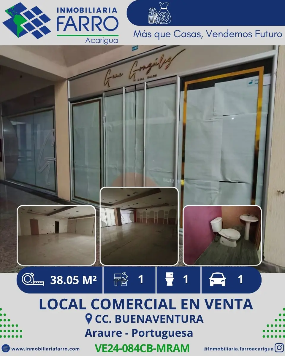 INMOBILIARIA FARRO VENDE LOCAL COMERCIAL CENTRO COMERCIAL BUENAVENTURA