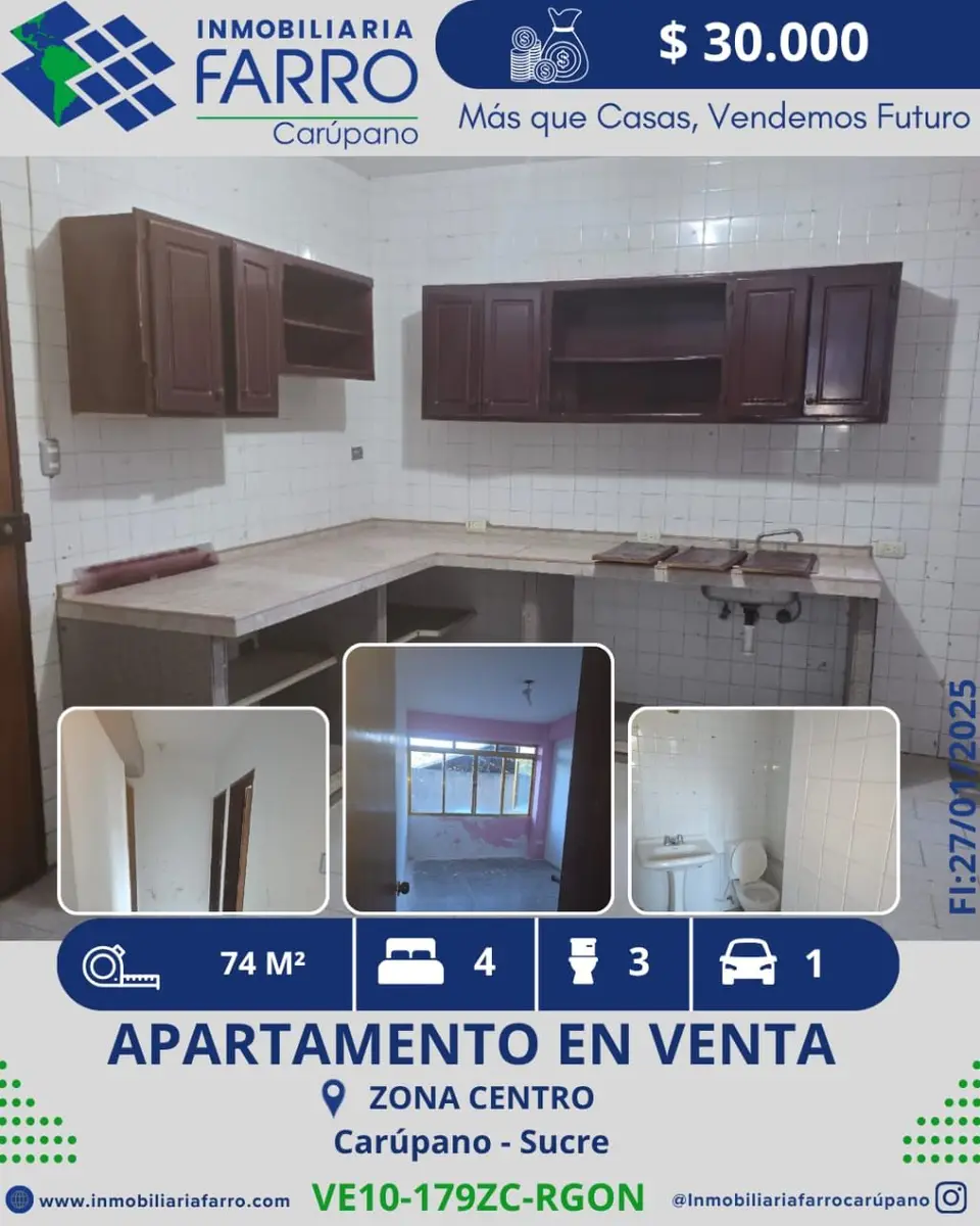 INMOBILIARIA FARRO VENDE APARTAMENTO ZONA CENTRO