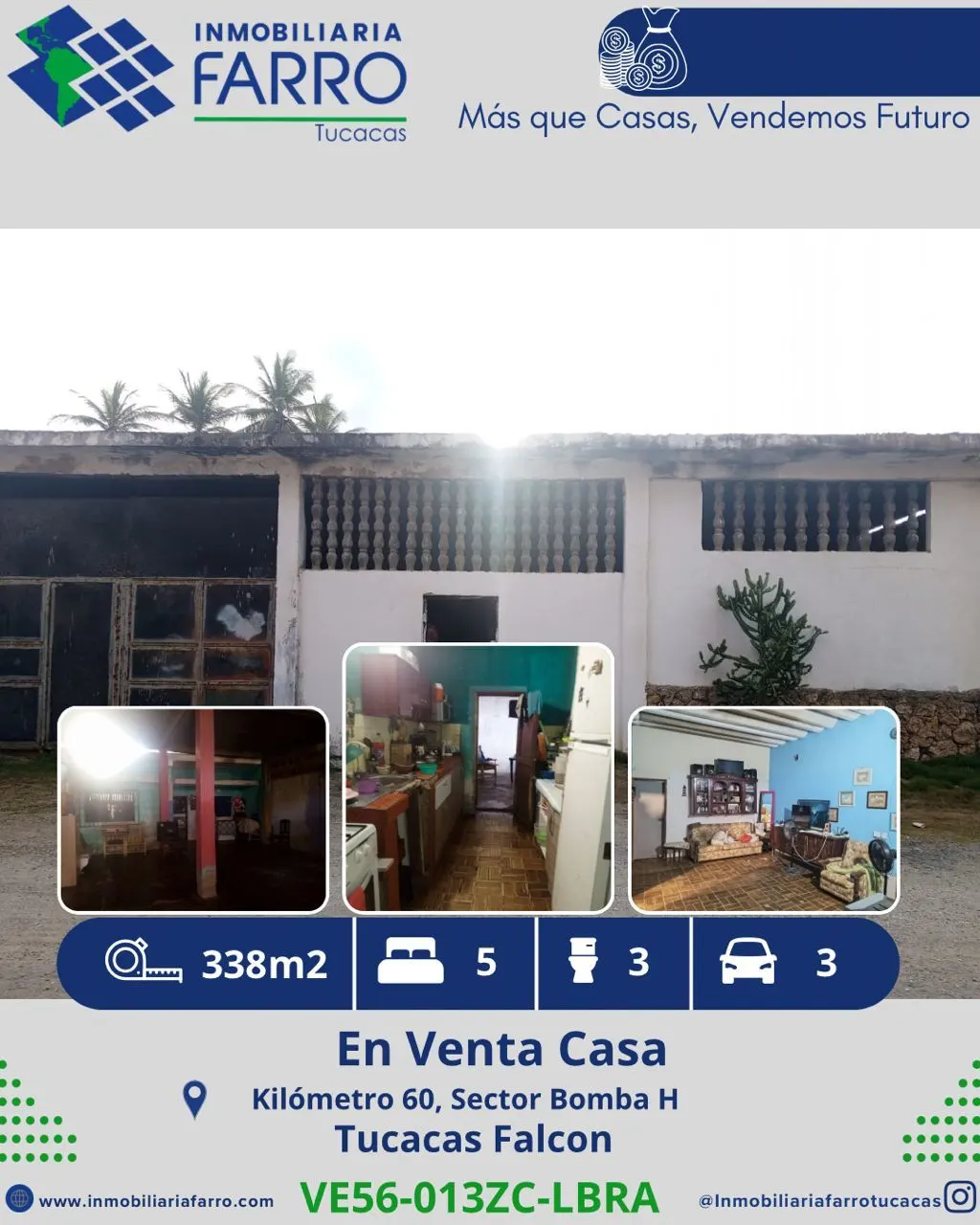 INMOBILIARIA FARRO VENDE CASA SECTOR BOMBA H
