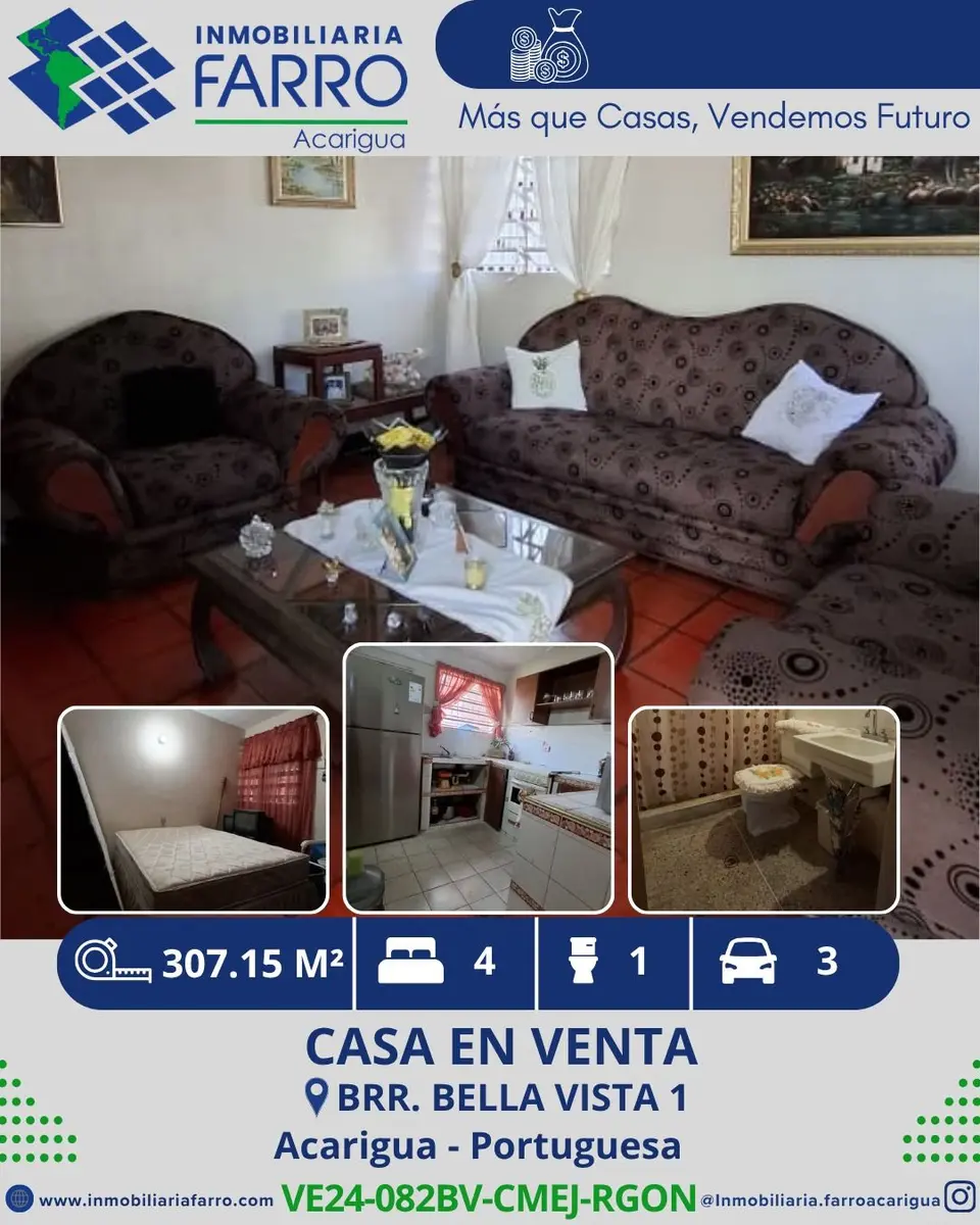 INMOBILIARIA FARRO VENDE CASA BARRIO BELLA VISTA 1 CENTRO